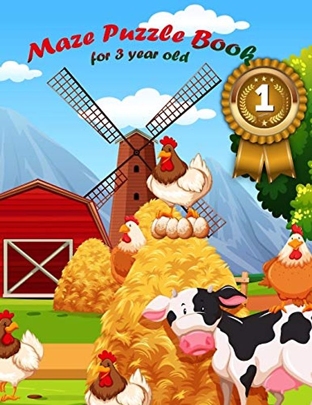 Maze Puzzle Book for 3 Year old: | best puzzle book for preschool-kids | affectionate animal pictures puzzles and colouring templates
