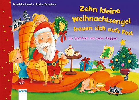 Zehn kleine Weihnachtsengel freuen sich aufs Fest