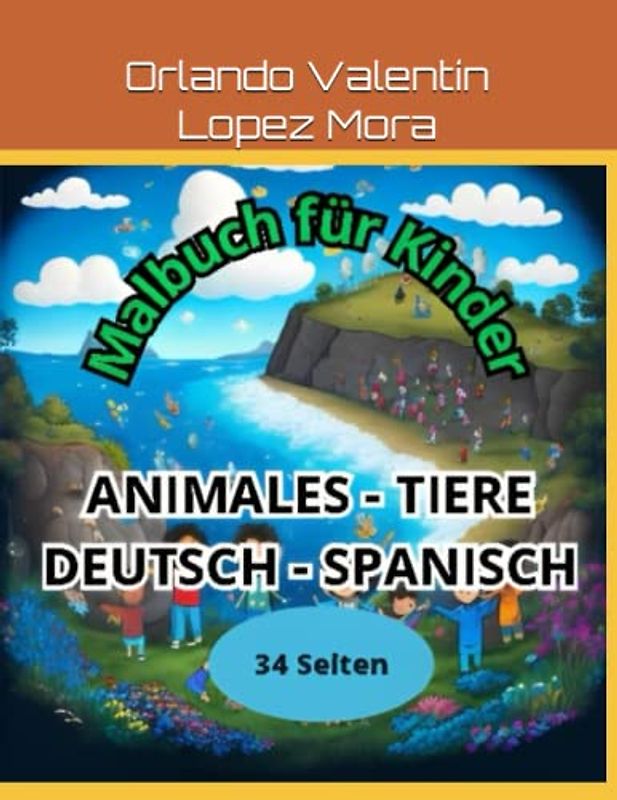 Malbuch für Kinder Animales - Tiere, Deutsch - Spanisch