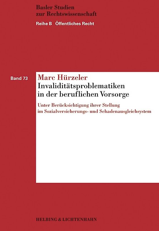 Invaliditätsproblematiken in der beruflichen Vorsorge