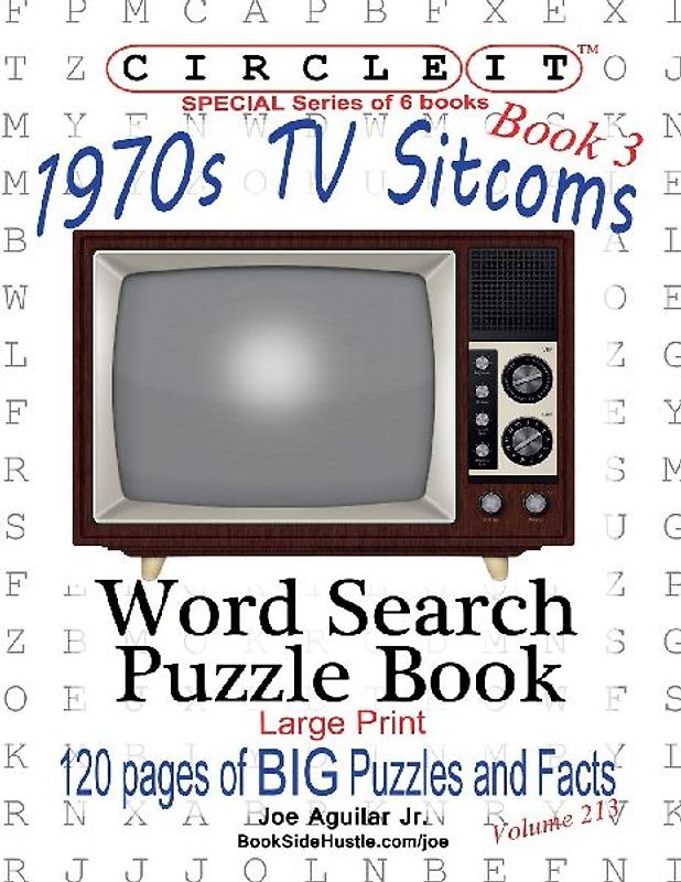 Circle It, 1970s Sitcoms Facts, Book 3, Word Search, Puzzle Book