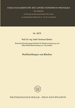 Hochkantbiegen von Blechen