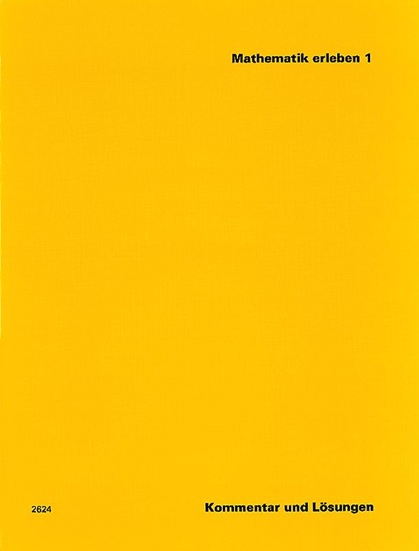 Mathematik erleben 1 / Kommentar