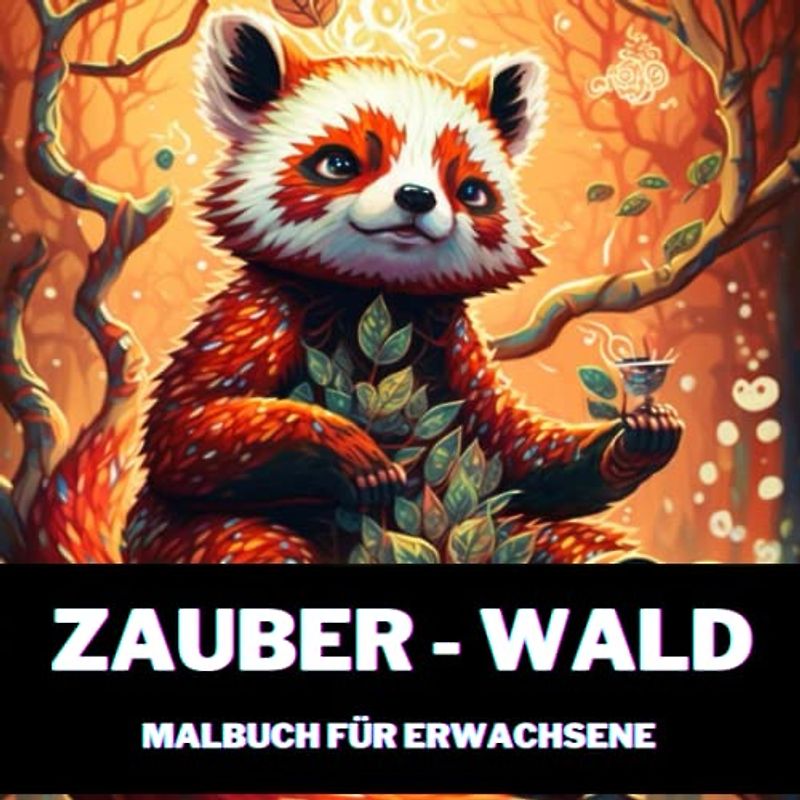 Zauberwald: Ein Wald-Tier Malbuch für jeden Tier Liebhaber, 30 Wald Bewohner zum Ausmalen, Entspannen und Entdecken 8.5 * 8.5 zoll / 21,59 * 21,59 cm