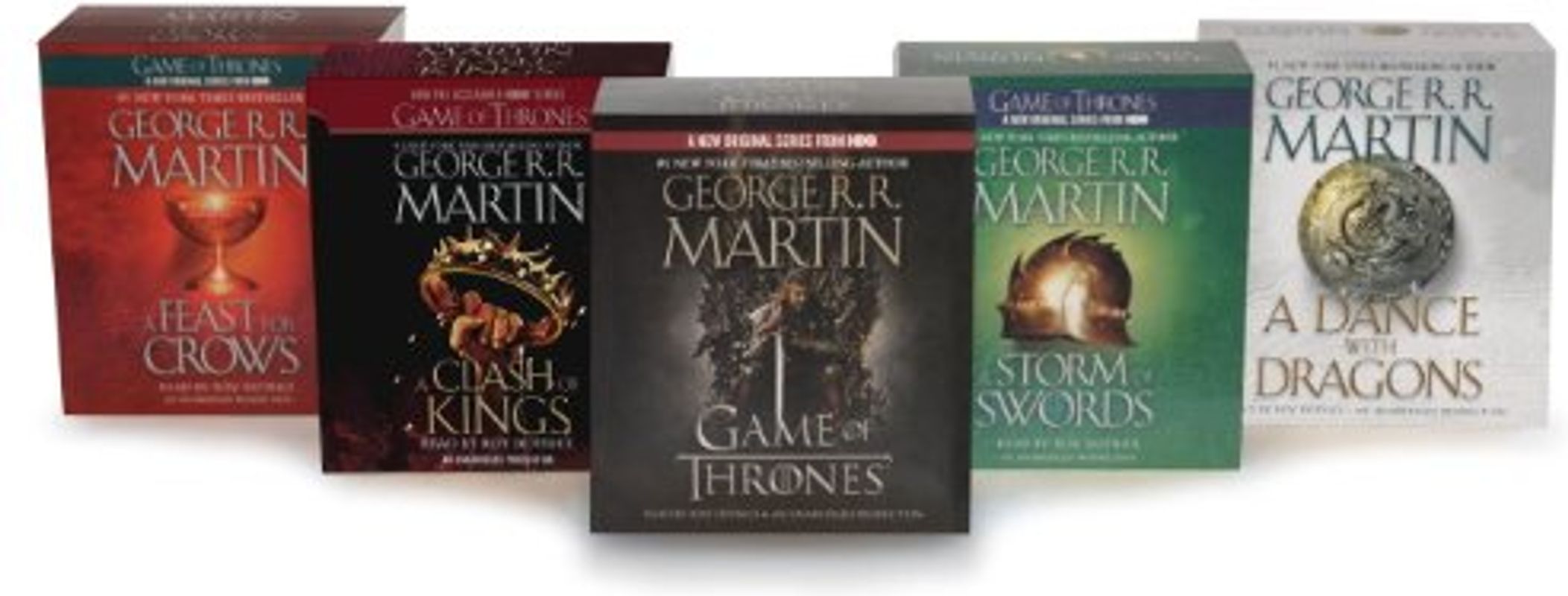 George R. R. Martin Song of Ice and Fire Audiobook Bundle: A Game of Thrones (HBO Tie-in), A Clash of Kings (HBO Tie-in), A Storm of Swords A Feast for Crows, and A Dance with Dragons - Martin, George R.R.