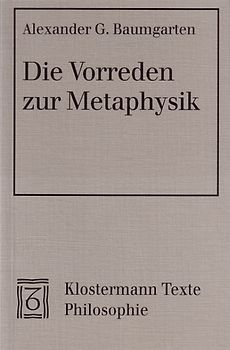Die Vorreden zur Metaphysik