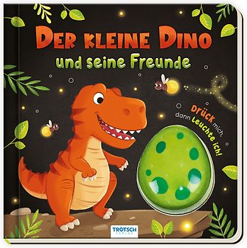 TRÖTSCH - Pappenbuch Leuchtbuch Der kleine Dino und seine Freunde| Ab 2 Jahren