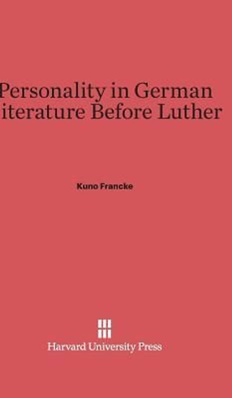 Personality in German Literature before Luther