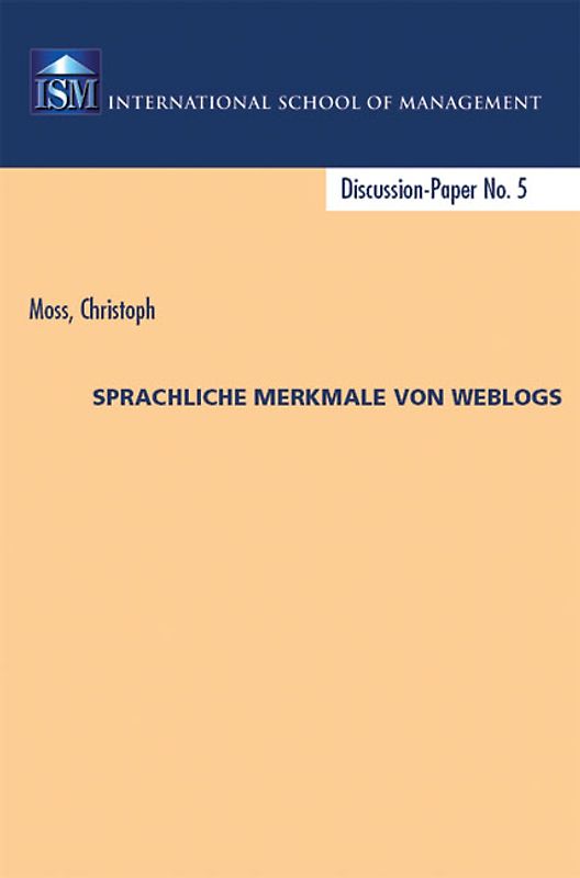 Sprachliche Merkmale von Weblogs