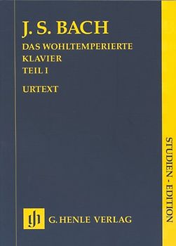 Das Wohltemperierte Klavier 1 ohne Fingersätze; Studien-Edition: Urtext. Studien-Edition - Johann Sebastian Bach