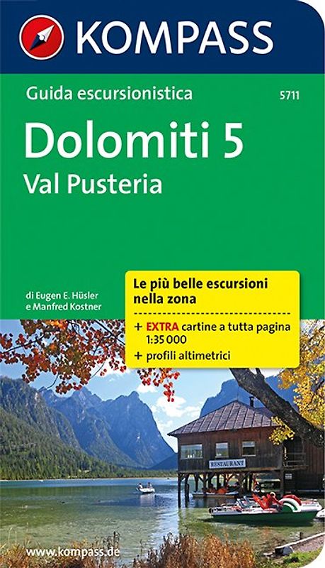 KOMPASS Wanderführer Dolomiti 5, Val Pusteria, italienische Ausgabe