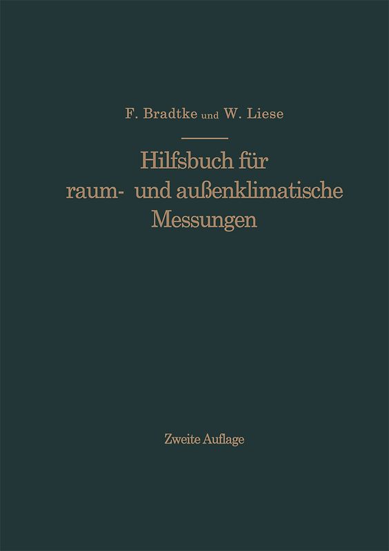 Hilfsbuch für raum- und außenklimatische Messungen