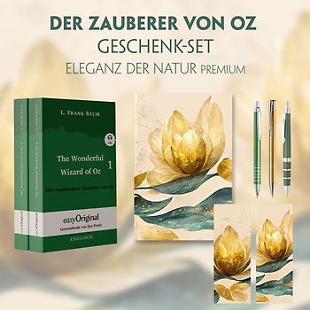 Der Zauberer von Oz Geschenkset - 2 Bücher (mit Audio-Online) + Eleganz der Natur Schreibset Premium