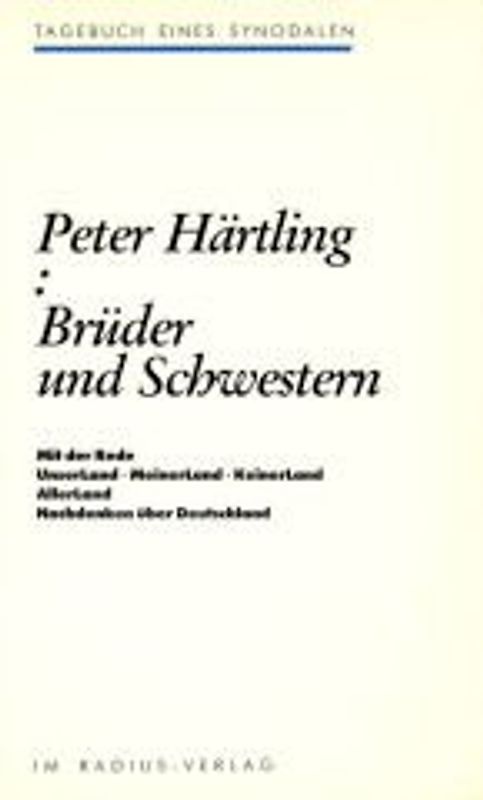 Brüder und Schwestern. Tagebuch eines Synodalen