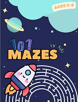 Exciting 101 Picture Mazes For Kids Ages 5-8: Activity Book with vocabulary words