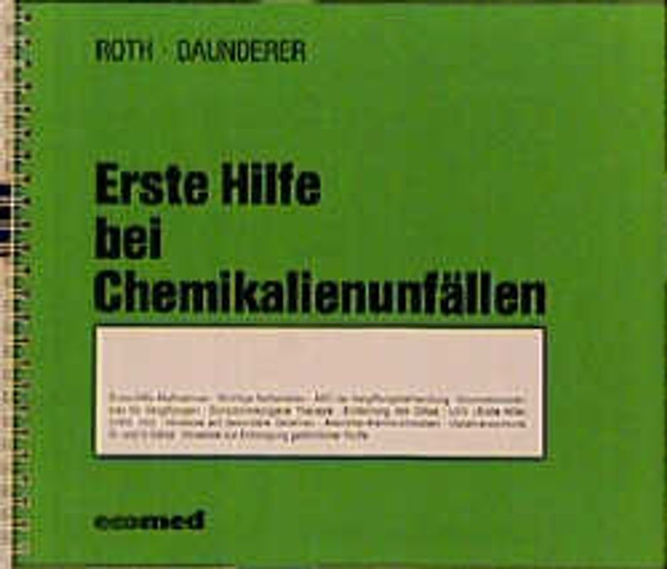 Erste Hilfe bei Chemikalienunfällen