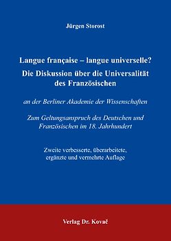 Die Diskussion über die Universalität des Französischen