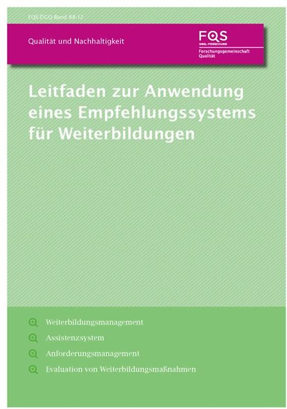 Leitfaden zur Anwendung eines Empfehlungssystems für Weiterbildungen