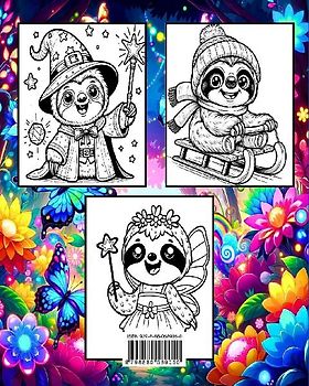 Libro da Colorare di Bradipo per Bambini