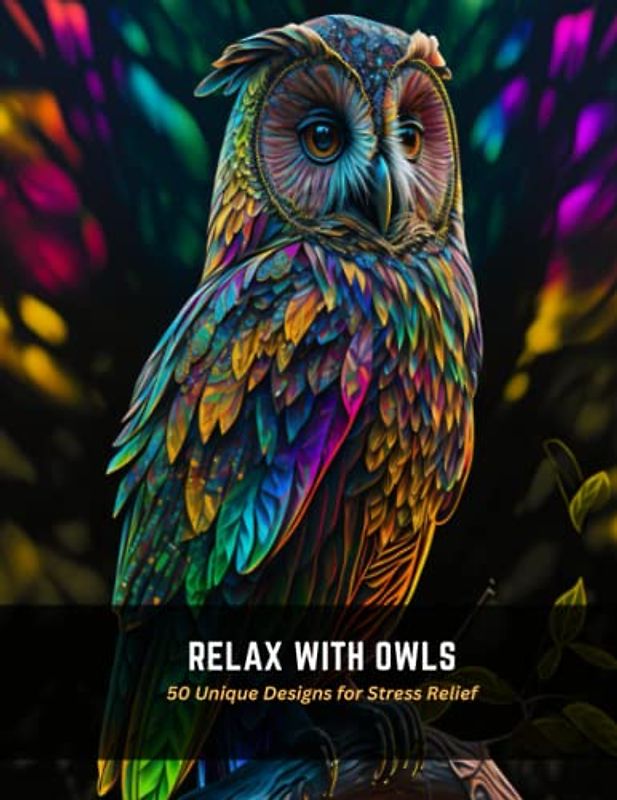Relax with Owls: 50 Unique Designs for Stress Relief