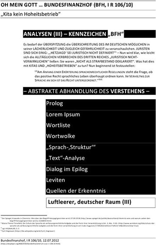 ANALYSEN / OH MEIN GOTT … BUNDESFINANZHOF (BFH, I R 106/10) – ANALYSEN (III) – KENNZEICHEN „BFH“