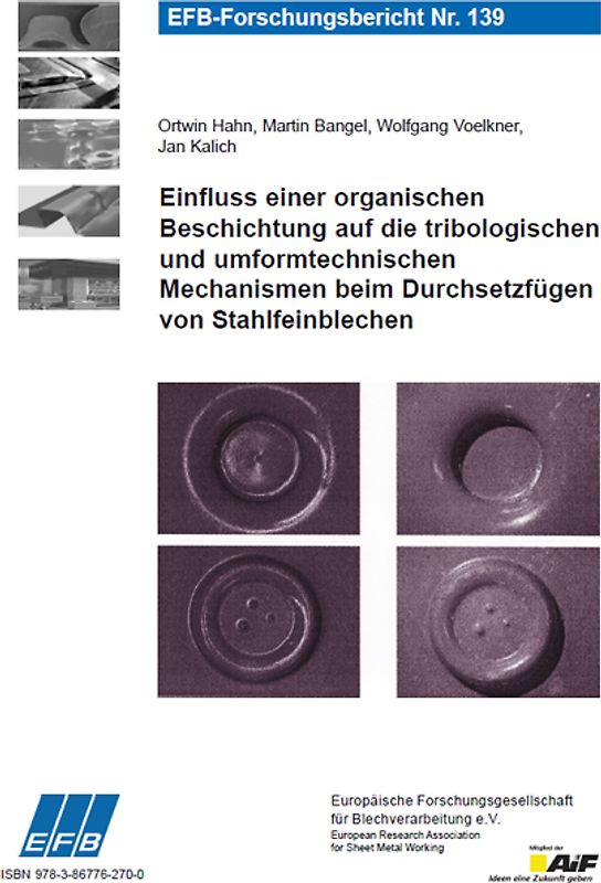 Einfluss einer organischen Beschichtung auf die tribologischen und umformtechnischen Mechanismen beim Durchsetzfügen von Stahlfeinblechen