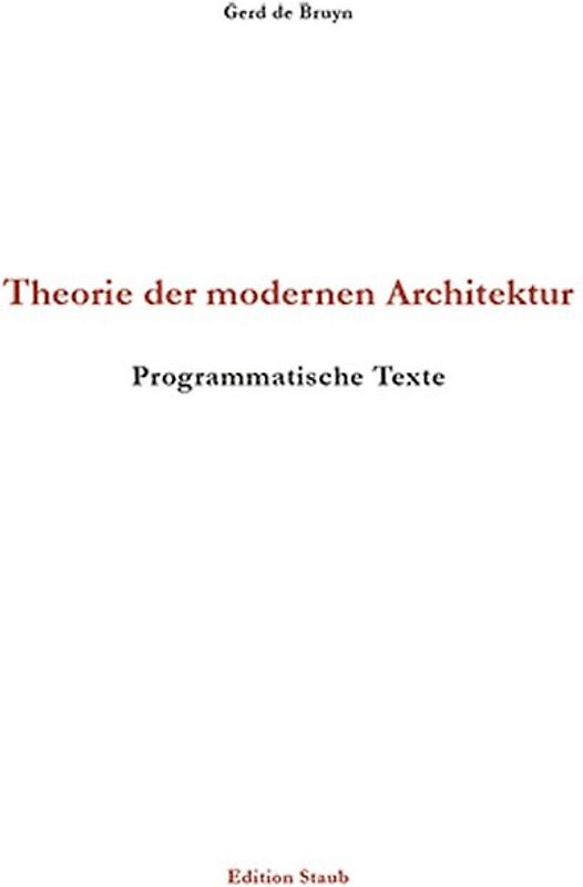 Theorie der modernen Architektur