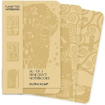 Gustav Klimt Set of 3 Mini Craft Notebooks