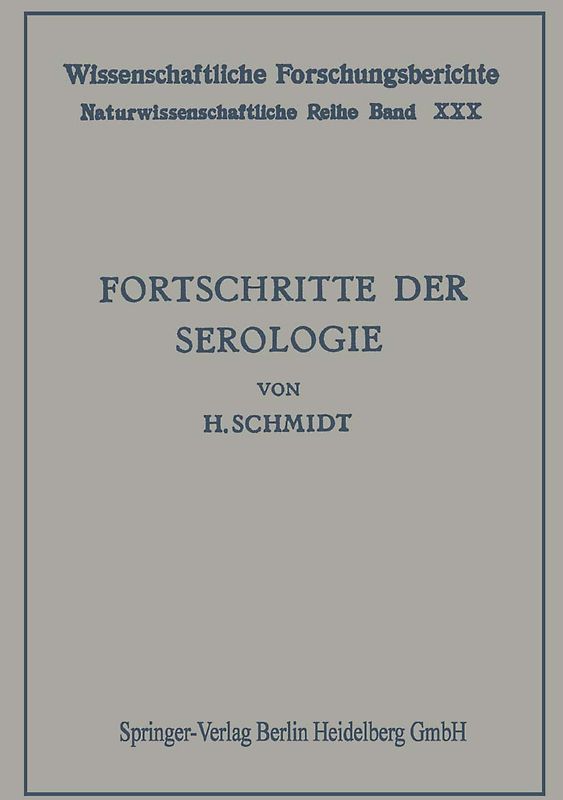 Fortschritte der Serologie