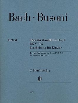 Toccata d-moll für Orgel BWV 565 (Johann Sebastian Bach), Bearbeitung für Klavier: Instrumentation: Piano solo (G. Henle Urtext-Ausgabe)