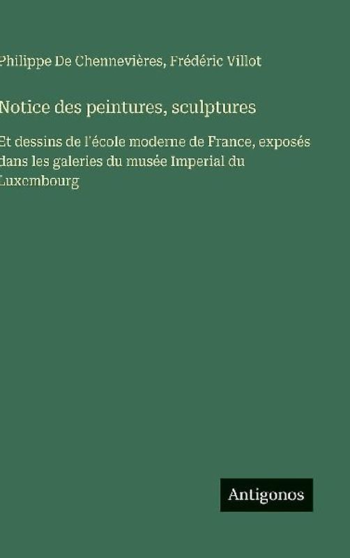 Notice des peintures, sculptures