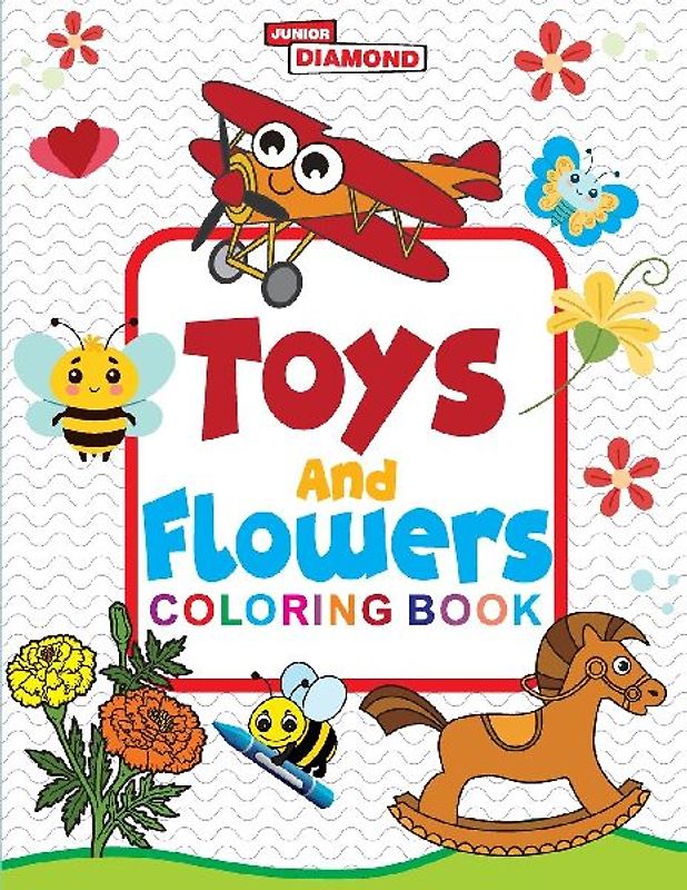 Toys And Flowers Colouring Book