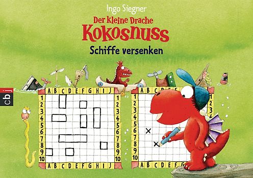 Der kleine Drache Kokosnuss - Spieleblock - Schiffe versenken. Spiel und Spaß für die Schultüte