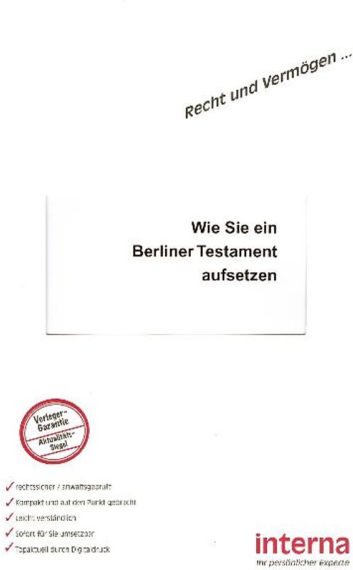 Wie Sie ein Berliner Testament aufsetzen