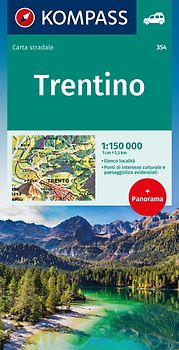 KOMPASS Autokarte Trentino 1:150.000