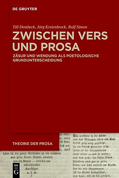 Zwischen Vers und Prosa