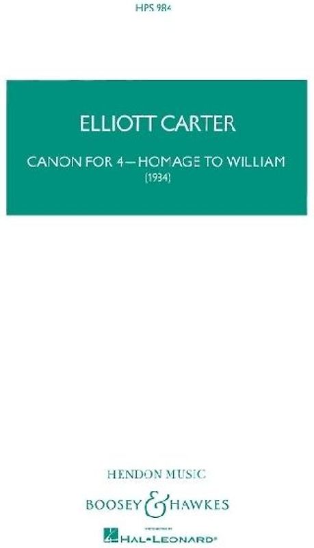 Canon for 4 - Homage to William