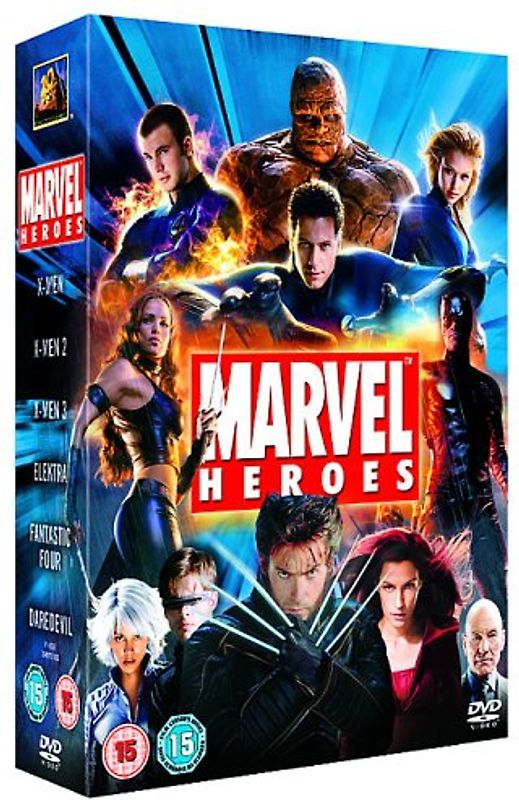Marvel Heroes - X-Men/X-Men 2/X-Men - The Last Stand/Elektra/Daredevil/Fantastic Four [UK Import] DVD