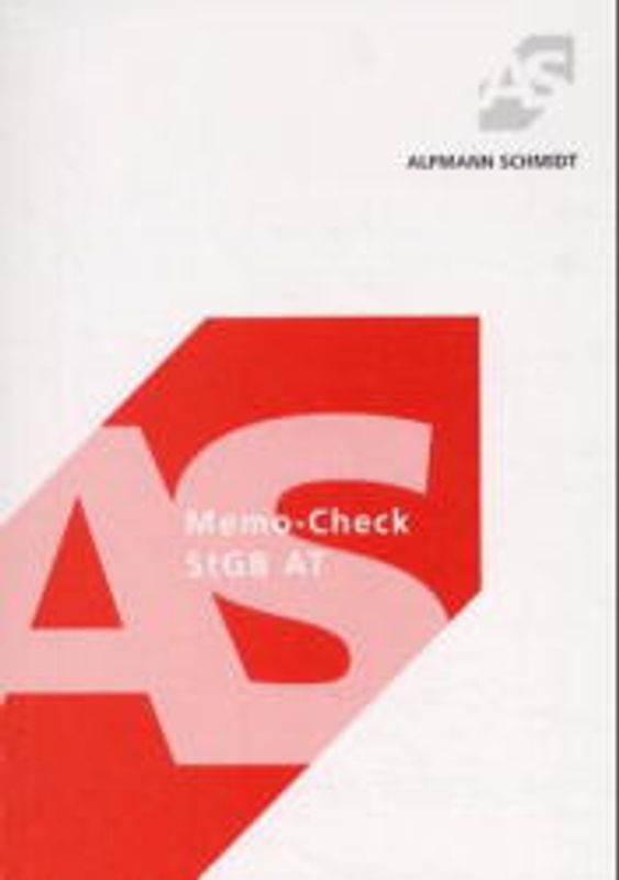 Memo-Check StGB AT