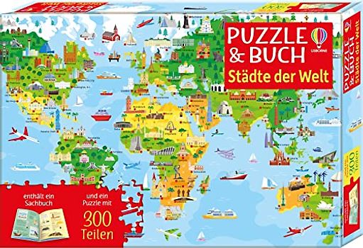 Puzzle & Buch: Städte der Welt: Set aus 300-teiligem Puzzle und Begleitbuch – ab 7 Jahren (Puzzle-und-Buch-Reihe)