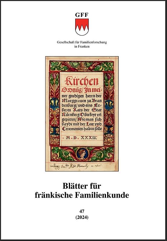 Blätter für fränkische Familienkunde 47