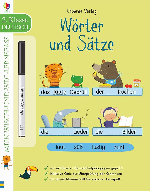 Mein Wisch-und-weg-Lernspaß: Wörter und Sätze (2. Klasse)