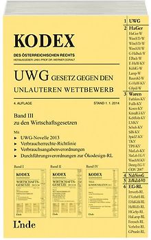 KODEX UWG Gesetz gegen den unlauteren Wettbewerb 2014