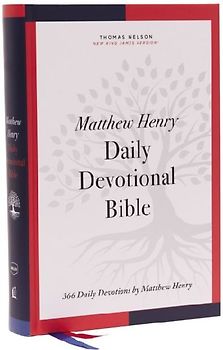 NKJV, Matthew Henry Daily Devotional Bible, Hardcover, Red Letter, Comfort Print