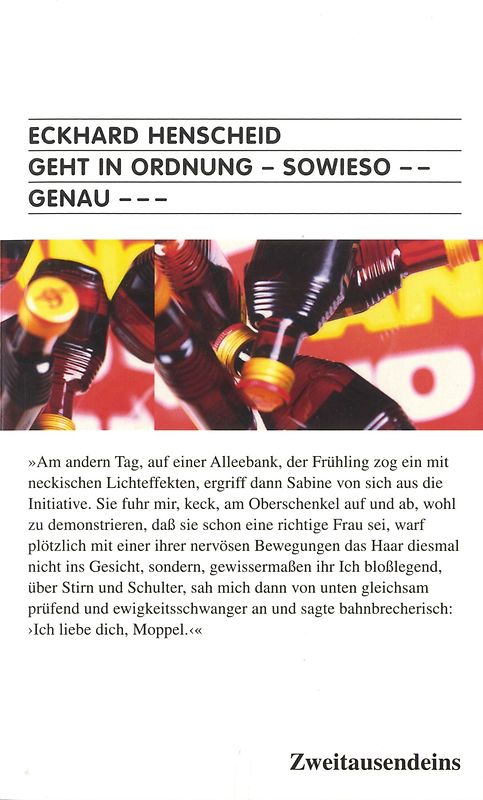 Geht in Ordnung - sowieso -- genau ---