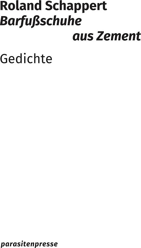 Barfußschuhe aus Zement