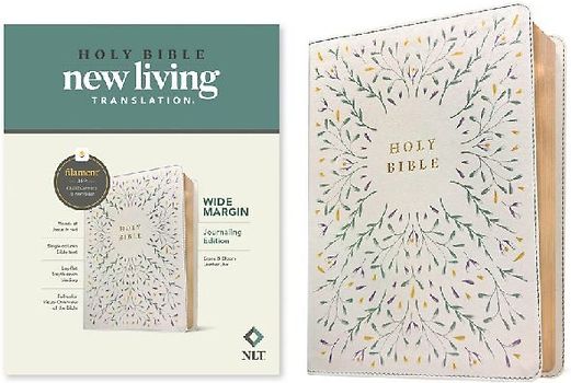 NLT Wide Margin Bible, Filament Enabled (Leatherlike, Grace & Bloom, Red Letter)