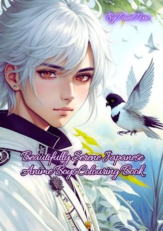 Beautifully Serene Japanese Anime Boys Colouring Book