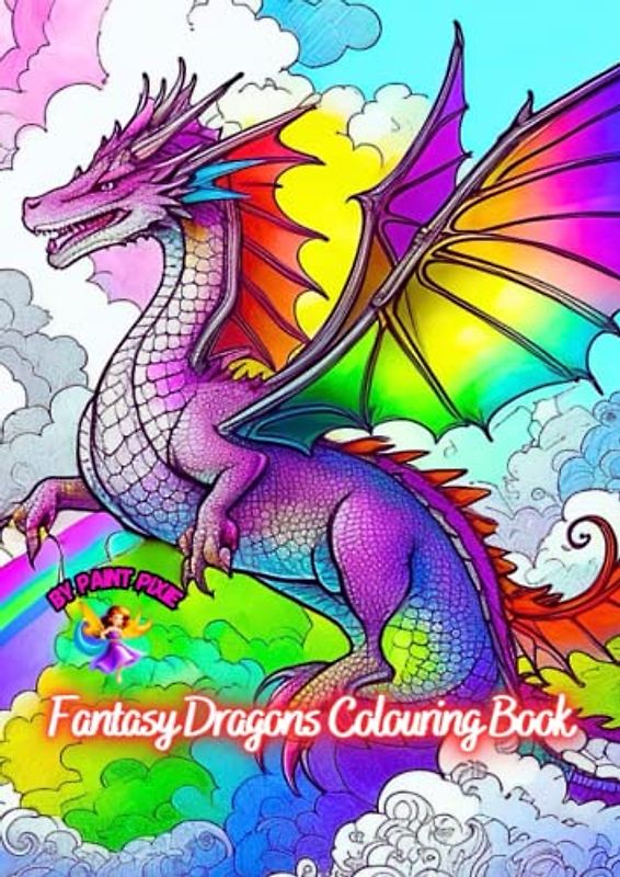 Fantasy Dragons Colouring Book