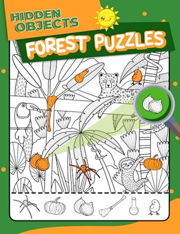 Forest Puzzles Hidden Objects: Uncover The Hidden Mysteries Of The Forest And Nature, Find Object Activity Book, 30 Enchanting Images for All ... Occasion, Birthday Gifts, and Anxiety Relief